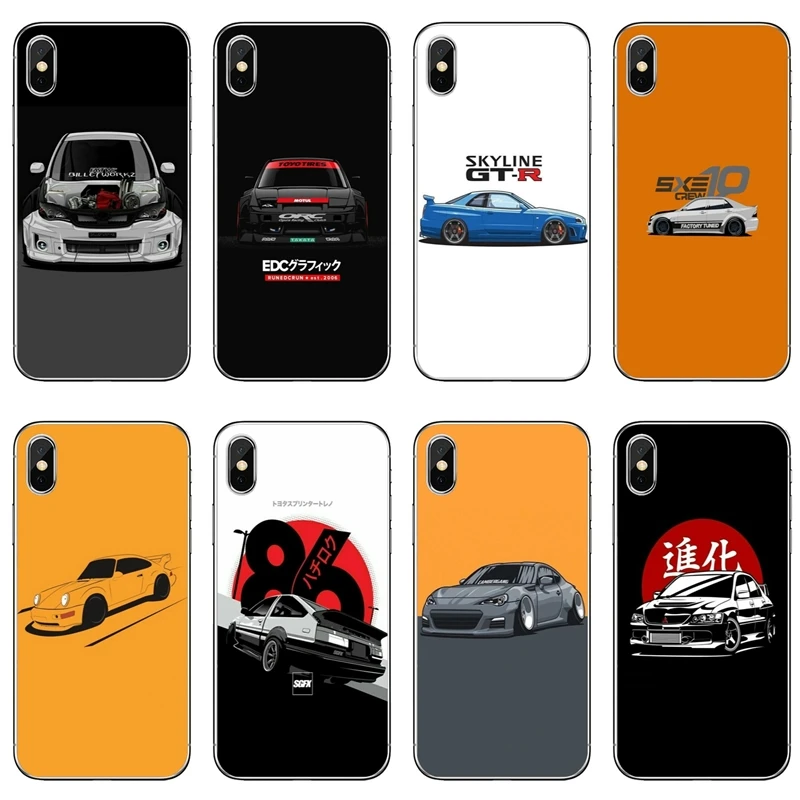 

Drift Cars Auto Racing JDM For Samsung Galaxy J8 J6 J5 J4 J3 J2 Plus Prime pro 2016 2017 2018 case Soft phone cover cases