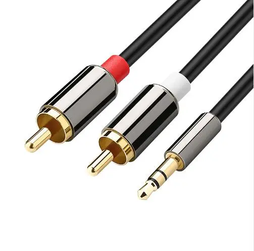 RCA кабель 2RCA на 3 5 аудио мм разъем AUX для DJ усилителей сабвуфер миксер домашний