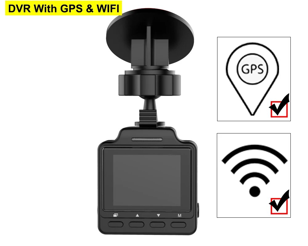 Conkim Автомобильный видеорегистратор wifi gps видео рекордер 1080P Full HD Novatek 96658+ IMX323 CMOS 1," ips Автомобильная камера gps регистраторы - Название цвета: With GPS WIFI