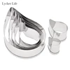 Lychee Life 7Pcs/set Stainless Steel European Paisley Spiral Flower Petal Soft Polymer Clay Cutter Molds Diy Clay Moulds Tools ► Photo 1/6