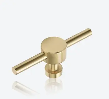 

Unique Brushed Gold Brass Dresser Knobs Drawer Pulls Handles Cabinet Door Handle Pull Knob T Bar Handles Furniture Hardware