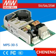 Средняя проверенный MPS-30-5 5 V 5A meanwell MPS-30 5 V 25Вт один Выход для медицинских Тип