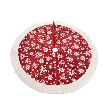 

1pc 36inch Christmas Tree Skirt Snowflakes Xmas Tree Ornaments Covers Mats Decorations for Home Parties Gathering
