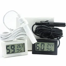 Белый Черный Цифровой термометр гигрометр Измеритель влажности Измеритель температуры и влажности холодильник морозильная камера-50-70C 10% RH~ 99% RH