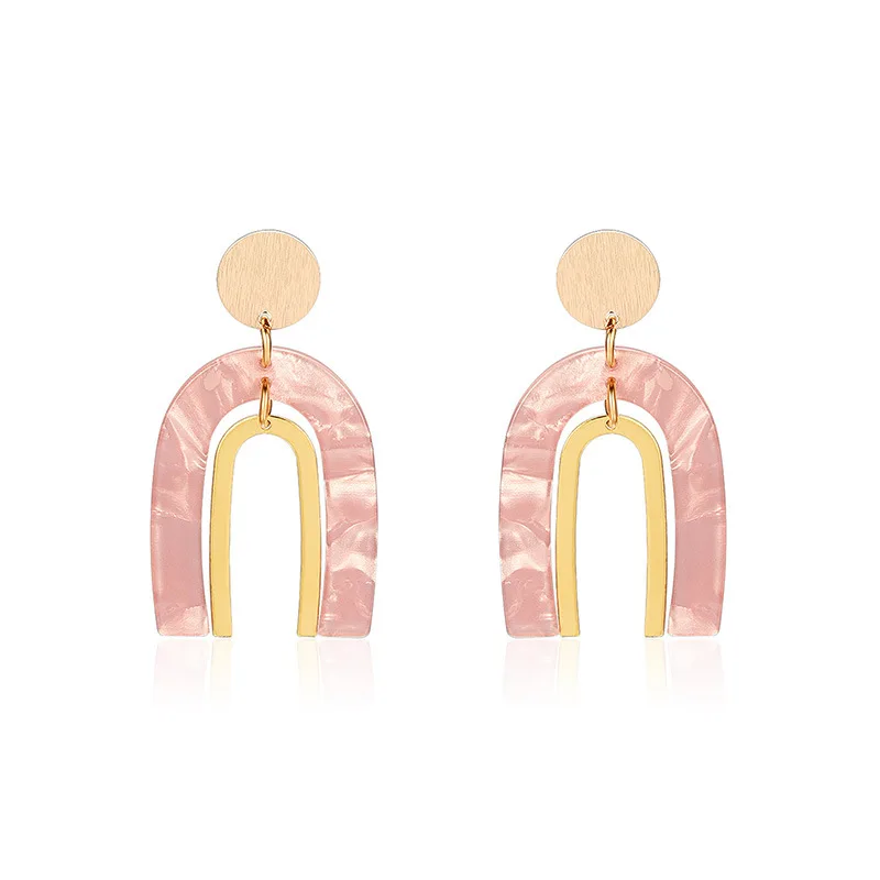 HC Fashion New Arrival Women Drop Dangle Earrings Lady Girls Party Jewelry Atmosphere Exaggerated Acrylic Geometric F | Украшения и