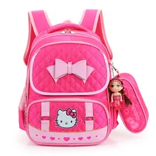 Bonjour Kitty Enfants Sacs D’école Pour Les Filles Enfants de Dessin Animé de Cartable Enfants Sacs D’école Mochila Infantil 4 couleurs