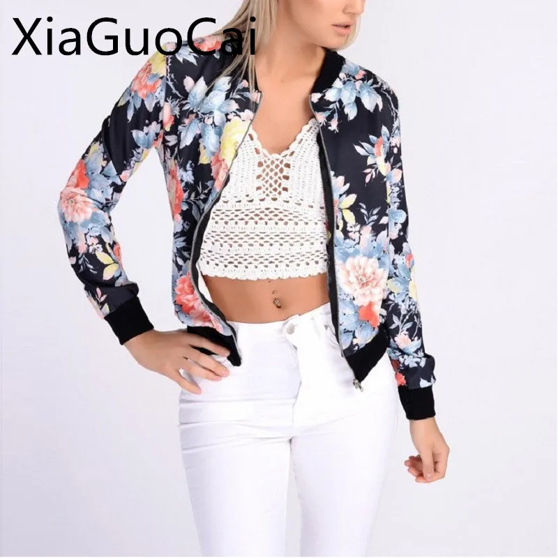 

Printed Fashion Patchwork Women Jackets 2018 Female Short Coat Spring and Autumn Jackets Comfortable Clothing Z412 35