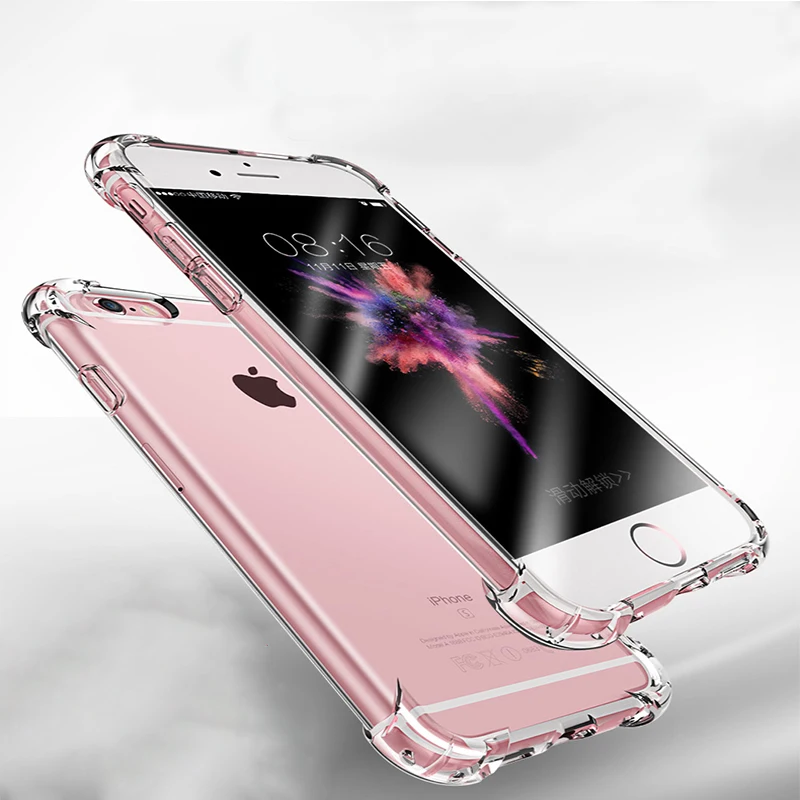Clear Transparent Soft Silicone Shockproof Phone Case For iPhone X 6 6s 7 8 Plus XS Max XR 5s 5 SE Cases |