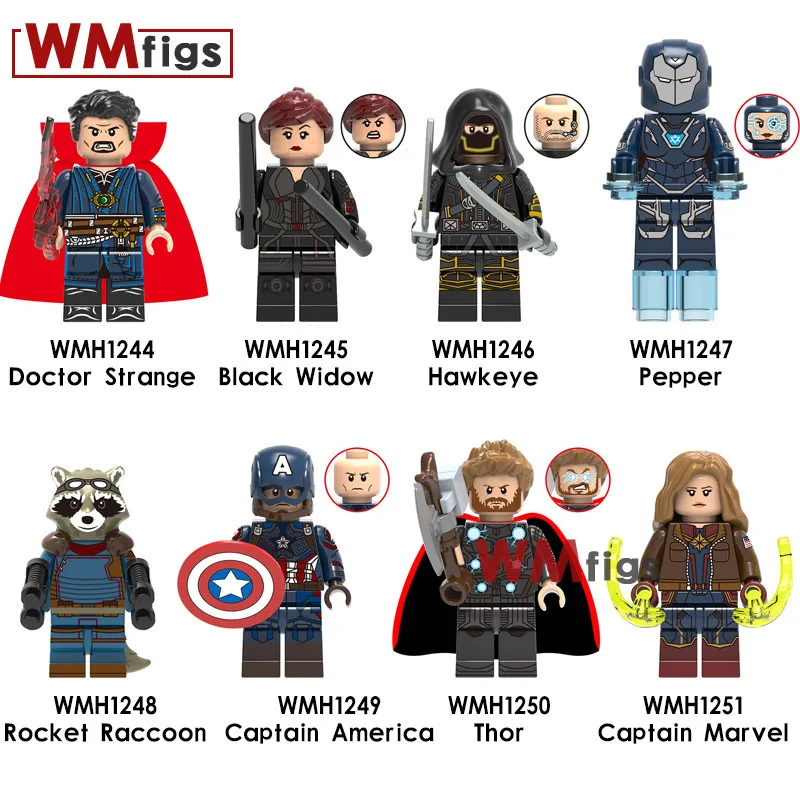 

Avengers Endgame Figures Legoings Marvel Superheroes Doctor Strange Pepper Hawkeye Iron Man Building Blocks Bricks Toy kids gift