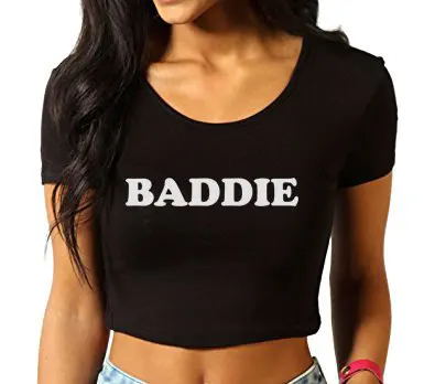 Женский укороченный топ Baddie футболка Tumblr эстетические футболки укороченные