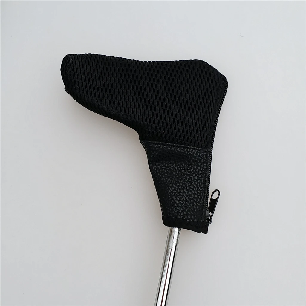 Durable Mesh Blade Head Cover Golf Club Putter Headcover with Zipper Close Lightweight Golf Putter Protector Bag Accessories