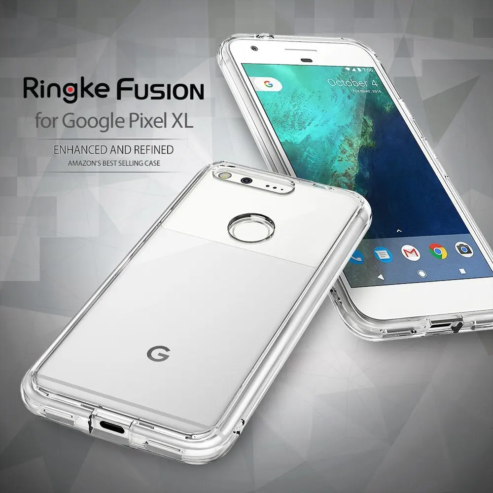 

100% Original Google Pixel XL Case Ringke Fusion Crystal Back Panel + TPU Frame Dual Protection Cases for Google Pixel XL 2016