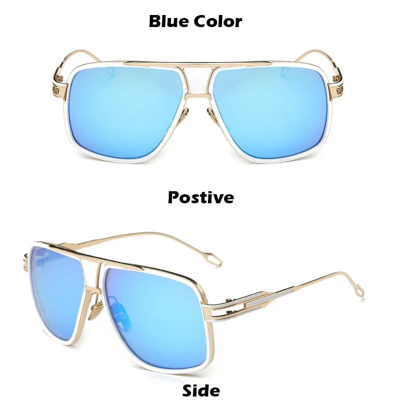 2018 New Fashion Big Frame Sunglasses Men Square Fashion Glasses for Women High Quality Retro Sun Glasses Vintage Gafas Oculos 7