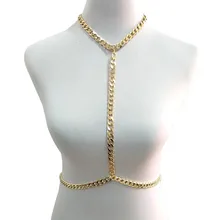 BeUrSelf Gold Color Body Chain Choker Summer Beach Bikini Jewelry Punk Style Sexy Minimalist Waist Chain Jewelry for Women
