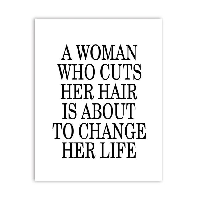 Chop It Like It's Hot Funny Hair Salon Wall Art Prints , Fashion Salon Quote  Poster A Woman Who Cuts Her Hair Canvas Painting - Painting & Calligraphy -  AliExpress