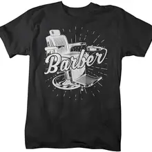 Camiseta de silla de barbero para hombre, camiseta Vintage para barberos, nueva camiseta de moda Unisex estampada de verano, camisetas divertidas, camisetas