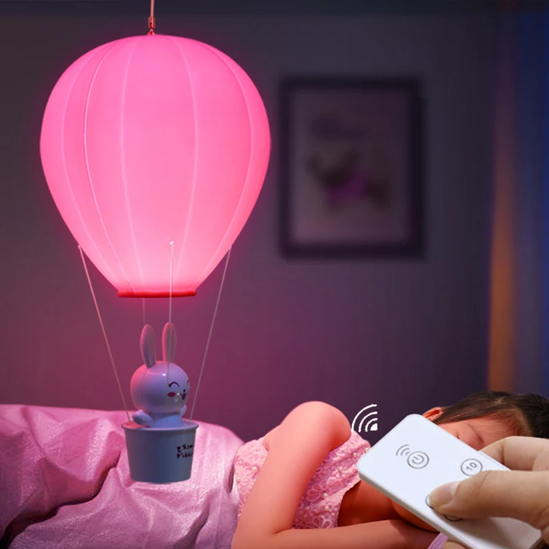 

BORUiT LED Night Lights 3 Modes Cute Rabbit Pendant Baby Room Night Lamp Remote Control LED Light Rechargeable Built-in Battery