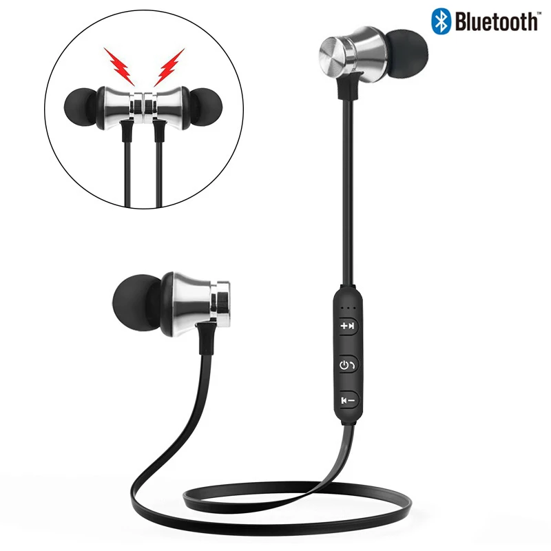 Магнитные беспроводные наушники Bluetooth BT водонепроницаемая Спортивная гарнитура