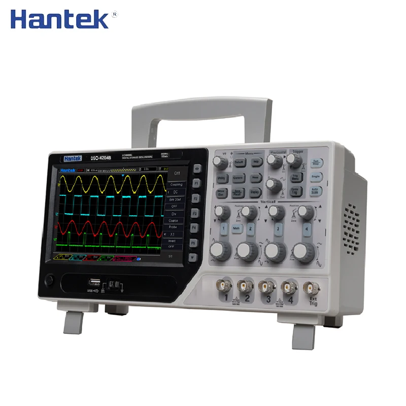 

Hantek DSO4204B Digital Storage Oscilloscope 4Channels 200MHz 1GS/s 4CH USB Oscilloscope+EXT+DVM+Auto Range Function