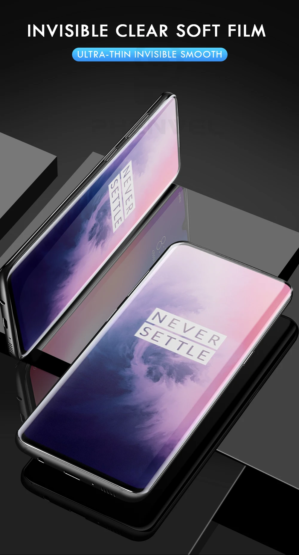 0,1 мм Защитная пленка для oneplus 6 7 pro гелевая Защитная пленка для oneplus 7 pro 6t 5t 3D задняя Гидрогелевая пленка