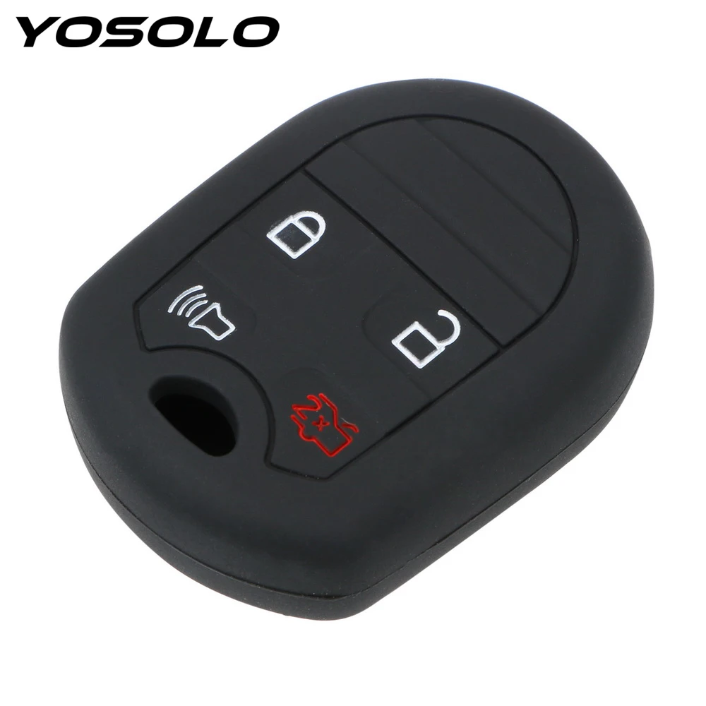 YOSOLO чехол для ключей с 4 кнопками Ford Focus Taurus Escape Explorer Edge Mustang автомобильного ключа