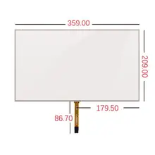 359*209 15.6 дюймов сенсорный экран ноутбука Liquid Crystal сопротивление четыре линии почерк утолщение Промышленного Стекла st156001