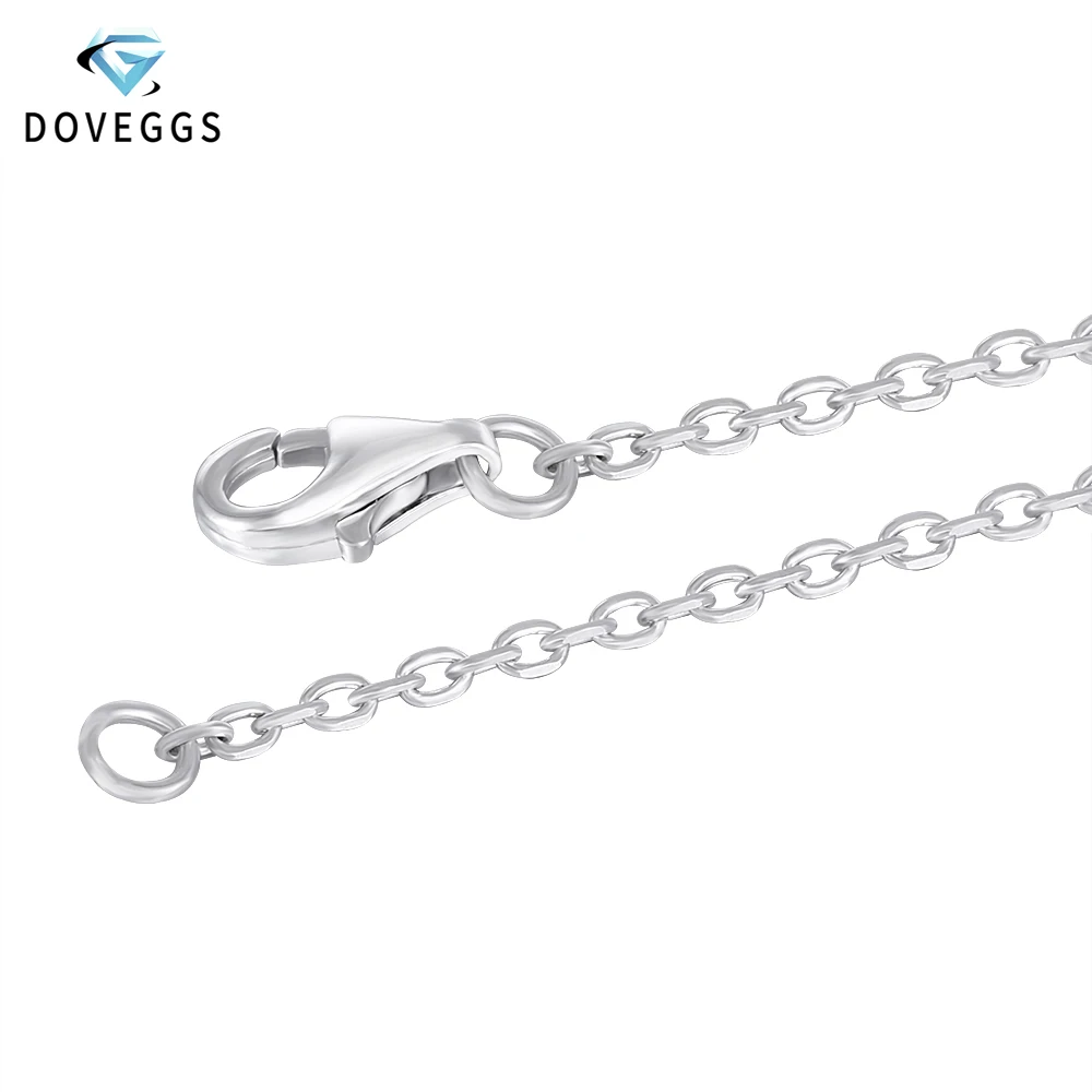 

DovEggs High Quality 40CM Platinum Plated Silver Chain Last Long Antiallergic