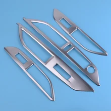 DWCX 4 шт. хромированный переключатель стеклоподъемника панель управления рамка Крышка отделка Подходит для peugeot 3008 GT 5008 GT