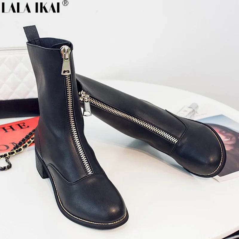 booties with square heel