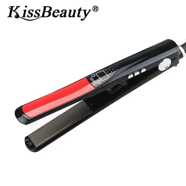 Kissbeauty Titanium plates Flat Iron LCD Display Straightening Irons