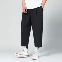 Новинка 2019 года, мужские свободные повседневные штаны в японском стиле, широкие штаны для бега, спортивные штаны, штаны-шаровары
