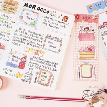 

Cartoon Sakura Momoko Travel Life Cake Cate Memo Pad Anime Girl Sticky Notes Bookmark Planner Stickers School Office Stationery