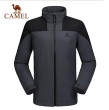 Camel Outdoor Men’s Soft Shell Jacket Waterproof Windproof Hooded Hiking Coat A6W218113