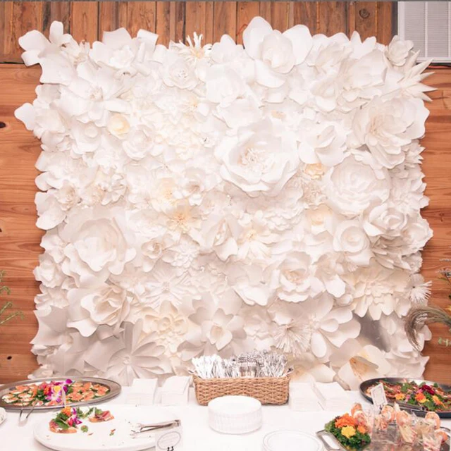 large paper flowers backdrop giant paper flowers wedding decor white paper flower backdrop