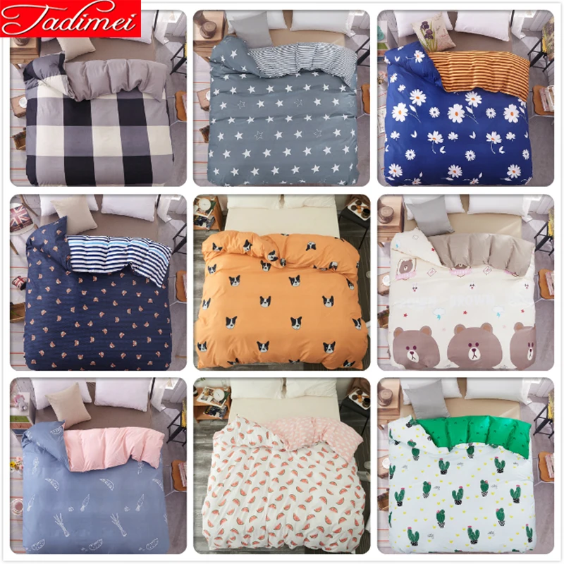 

High Quality Soft Cotton 1 piece Duvet Cover Adult Kids Child Quilt Bedding Bag Single Twin Full Queen King Size 150x200 180x220