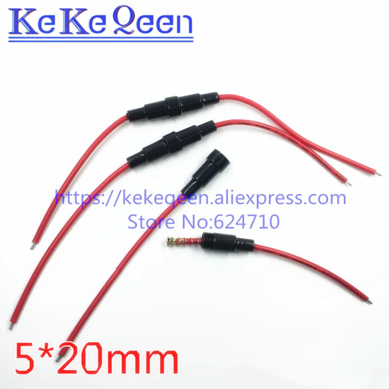 100pcs 5*20mm 6*30MM Glass fuse holder Screw Type 5X20mm 6X30MM with 22