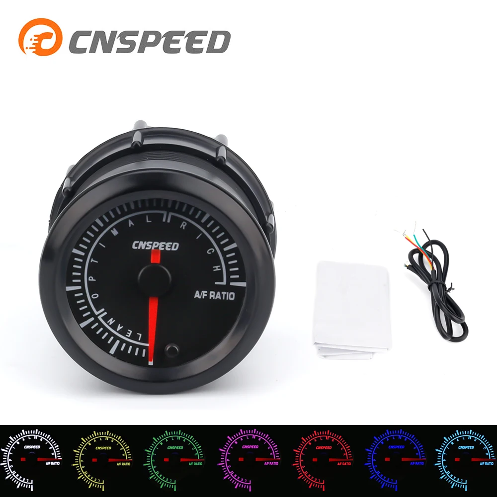 Бесплатная доставка CNSPEED 7 цветов 12 В 52 мм автоматический датчик соотношения