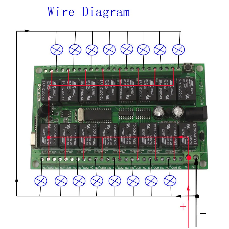 12V 16CH Wireless Remote Control Switch Relay 16 Channel Relay Module 12V 433MHz315MHz Remote Control Module-4