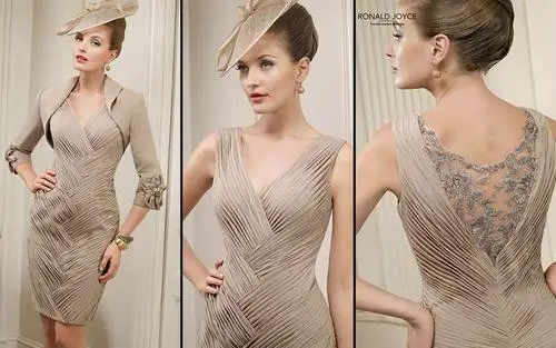 

free shipping robe de soiree 2014 new fashion vestido de festa longo sexy backless Mother of the Bride lace Dresses with jacket