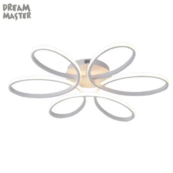 

Modern Led Ceiling Lights For Living Room Bedroom White acrylic flower Ceiling Lighting Fixtures D58cm 75W D74cm 93W led lamp