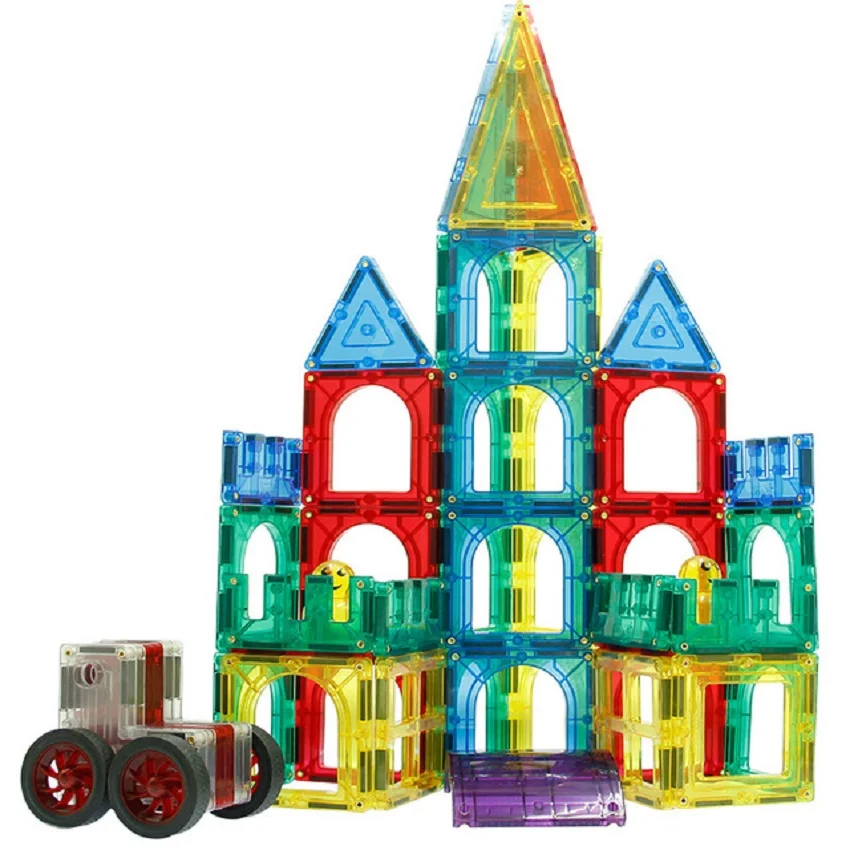 Магнитный кусок строительные блоки строительный магнитный цветной оконный элемент строительство детей интерактивные игрушки DIY интеллектуальное развитие раннее образование