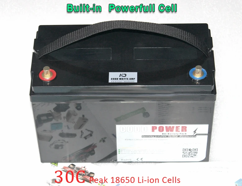 12,6 V 200AH литий-ионный Батарея аккумуляторная батарея 12V li-ion Водонепроницаемый IP68 коробка для UPS солнечной энергии гольф-карт