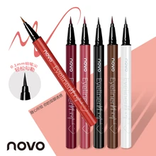 Novo, 6 цветов, шелковистая подводка для глаз, карандаш для глаз, водостойкий, грязеотталкивающий, подводка для глаз, быстросохнущая, супер тонкая, стойкая, пигментированная, косметика для красоты