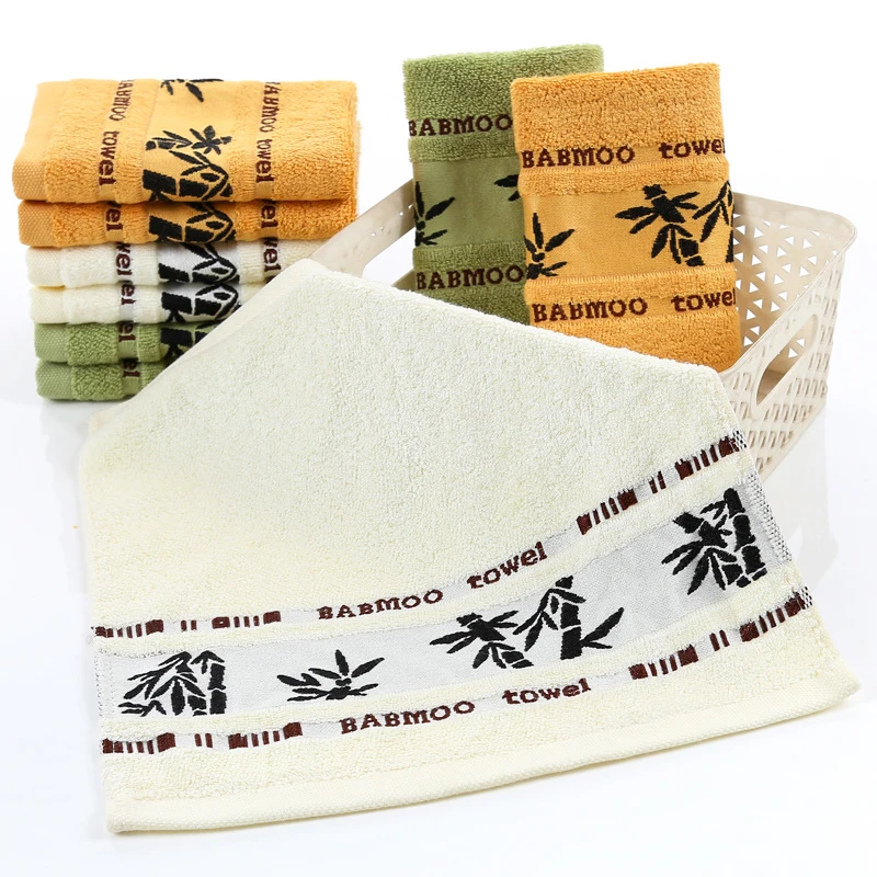 Хлопковое мягкое милое не ворсистое банное полотенце с бамбуковым узором, маленькое квадратное абсорбирующее полотенце для лица из бамбукового волокна