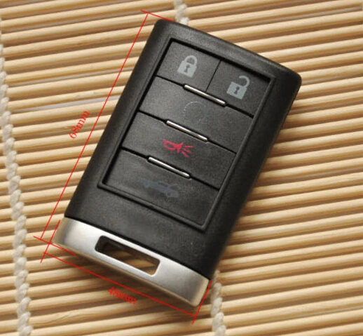 

5 Buttons Smart Remote Key Case For Cadillac Entry Fob Key Shell Cover