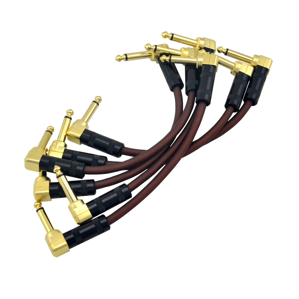 Buy 6 X Guitar Pedal Patch Cable 15cm/ 0.5ft Long with 1/4 Inch 6.35mm Gold Buy 6 X Guitar Pedal Patch Cable 15cm/ 0.5ft Long with 1/4 Inch 6.35mm Gold