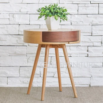

Modern Design Wooden Side Table with Storage drawer, Living Room Corner Table, Bed Room night table bed side table, Loft Table