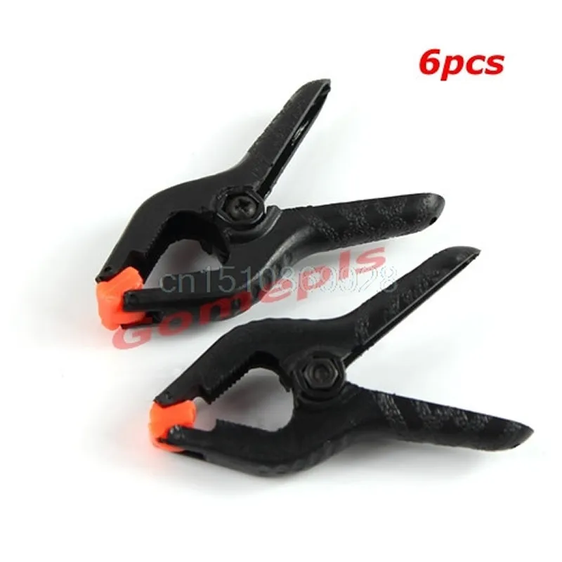 

6PCS Hard Plastic Micro Spring Clamps Set DIY Tools Grip Clips