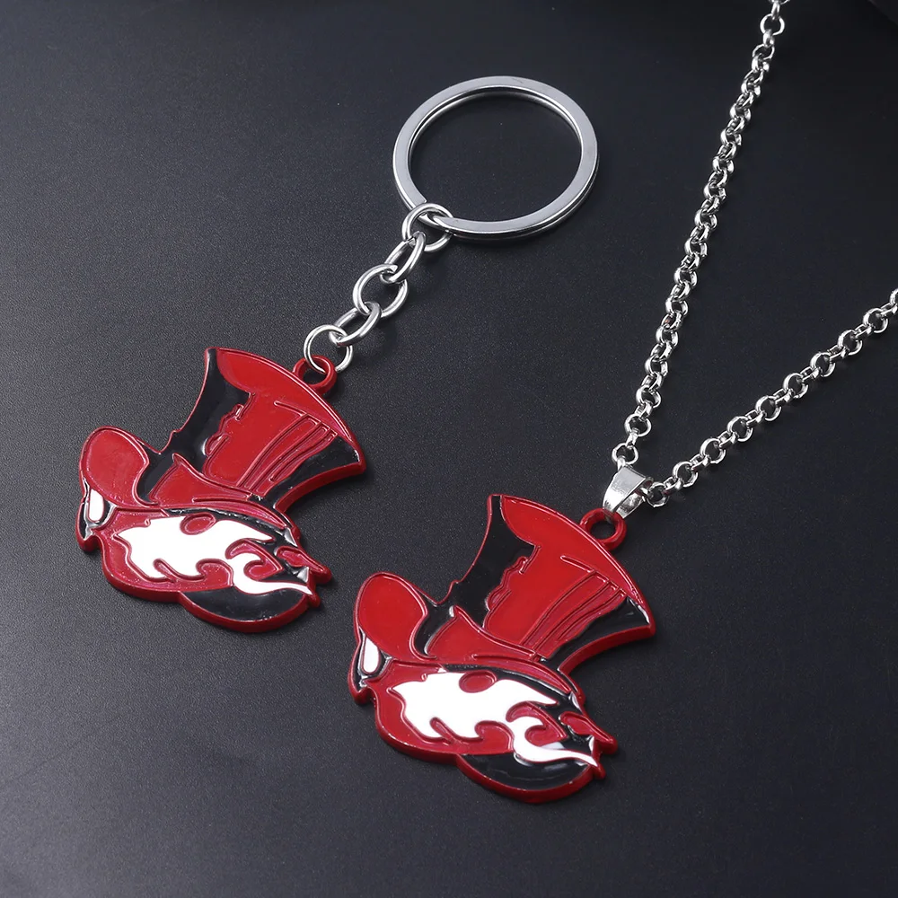 Японская игра Persona 5 P5 брелок Возьмите ваш логотип в форме сердца красный брелок со шлемом для ключей для женщин мужчин автомобильный брелок чокер сувенирный подарок