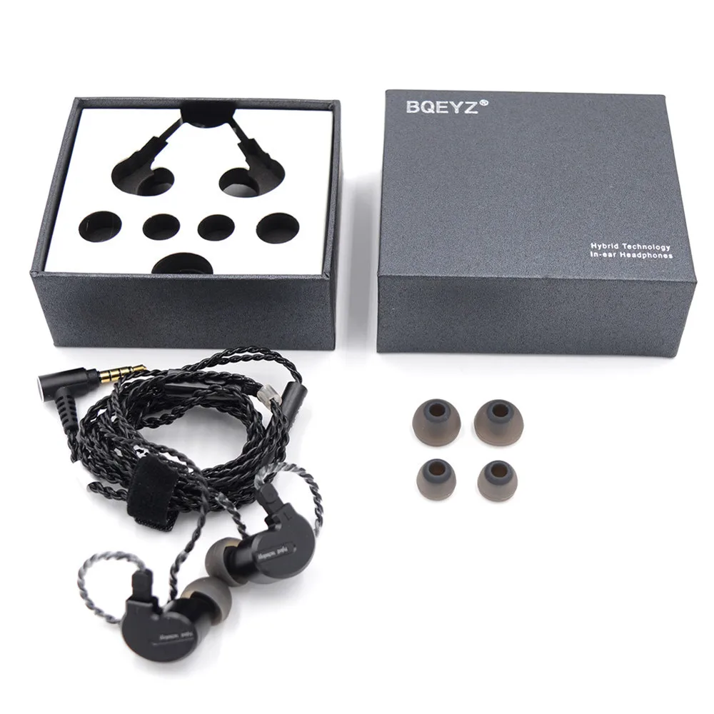 BQEYZ KB1 2DD+ 1BA Гибридный привод металлический в ухо наушник HIFI монитор DJ наушники для бега гарнитура 2Pin вкладыши с микрофоном KC2